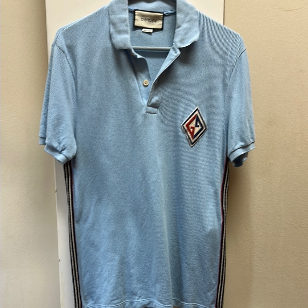 Gucci Blue Polo Shirt Casual Style medium